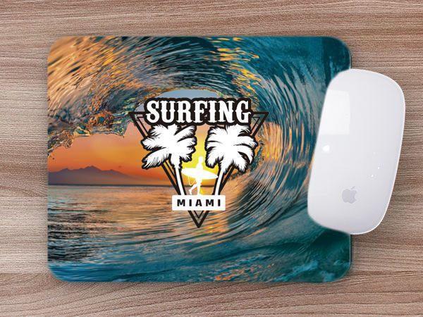 Imagem de Mouse Pad Emborrachado Personalizado Surf Surfista Praia