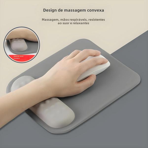 Imagem de Mouse Pad Ergonômico Antiderrapante com Descanso de Pulso de Espuma de Silicone para Jogos