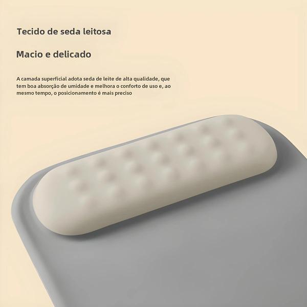 Imagem de Mouse Pad Ergonômico Antiderrapante com Descanso de Pulso de Espuma de Silicone para Jogos