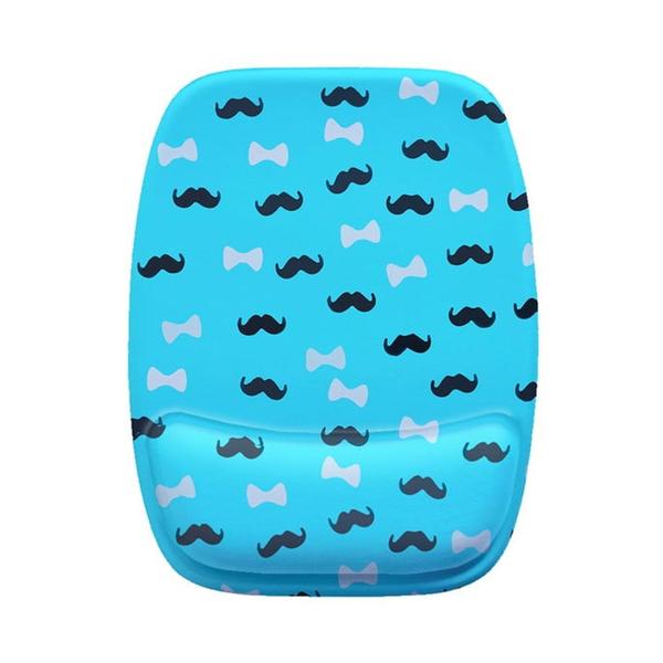 Imagem de Mouse Pad Ergonomico Bigode e Laço Azul