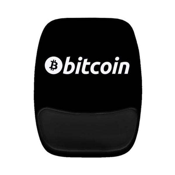 Imagem de Mouse Pad Ergonomico Bitcoin Trader Preto Branco