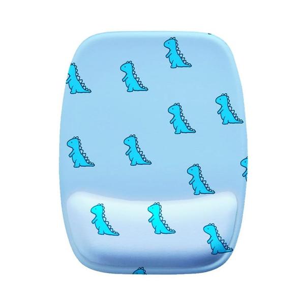 Imagem de Mouse Pad Ergonomico Dinossauros Azul