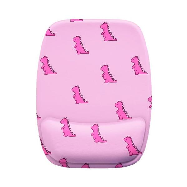 Imagem de Mouse Pad Ergonomico Dinossauros Rosa