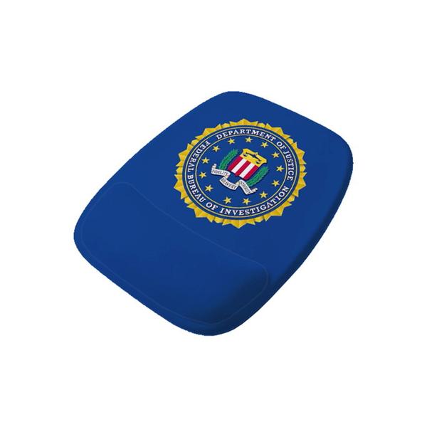 Imagem de Mouse Pad Ergonomico Emblema FBI Branca