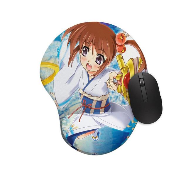 Imagem de Mouse pad Ergonômico Nanoha Takamachi mod2