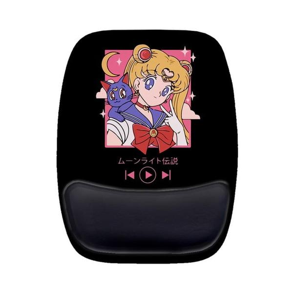 Imagem de Mouse Pad Ergonomico Sailor Moon Luna e Kiyo