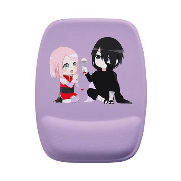 Imagem de Mouse Pad Ergonomico Sakura e Sasuke Amor Kawaii