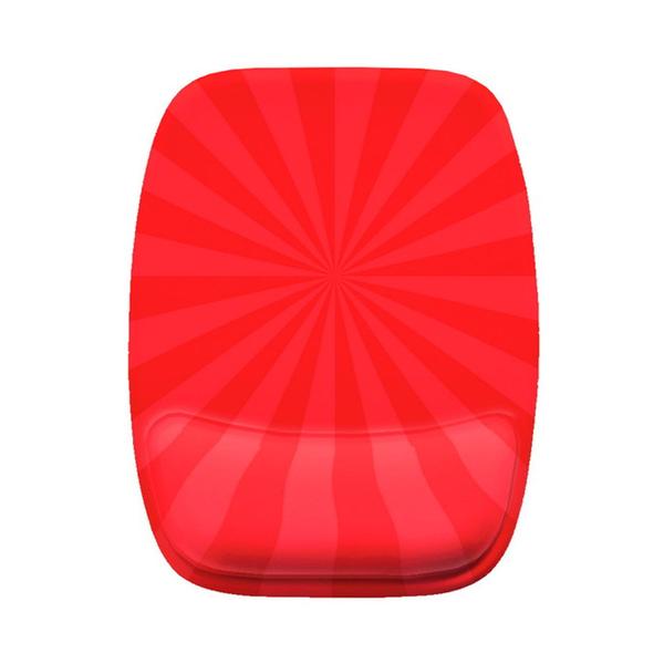 Imagem de Mouse Pad Ergonomico Vermelho Efeito Raios Sol