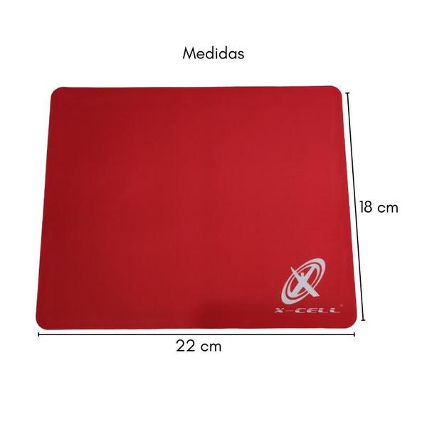 Imagem de Mouse Pad Escritório Tecido Antiderrapante Ergonômico 22x18 Médio 