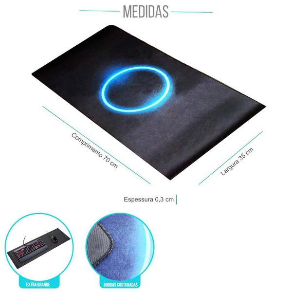 Imagem de MOUSE PAD EXTRA GRANDE - MP-7035C01 - (CÍRCULO DE LUZ) 700x350x3mm  MP-7035C14