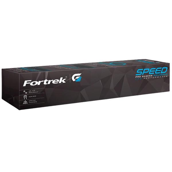 Imagem de Mouse Pad Fortrek Superfície Estilo Speed Alta Precisão 900X400MM  Base em Microfibra Antiderrapante Borda Costurada Vermelha