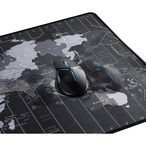 Imagem de Mouse Pad Gamer 70x35 Mapa do Mundo Matrix Anti Derrapante