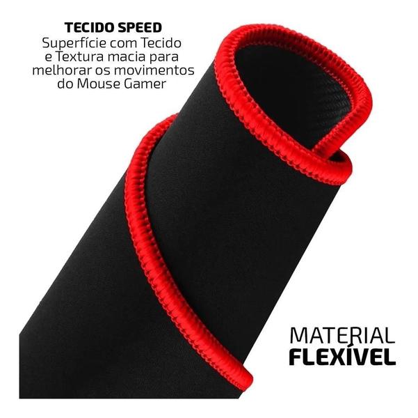 Imagem de Mouse Pad Gamer 90 cm x 40 cm X 3 mm Speed Vermelho 