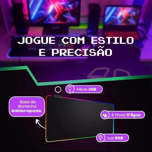 Imagem de Mouse Pad Gamer com Borda LED RGB e Efeitos Incríveis