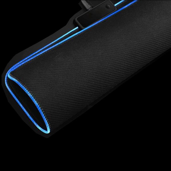 Imagem de Mouse Pad Gamer Com Led Rgb Colorido 25x35cm Speed Antiderrapante Preto Sem Estampa