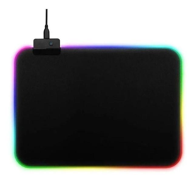 Imagem de Mouse Pad Gamer Com Led Rgb Iluminado 35x25 Multicores 2535 Luuk Young