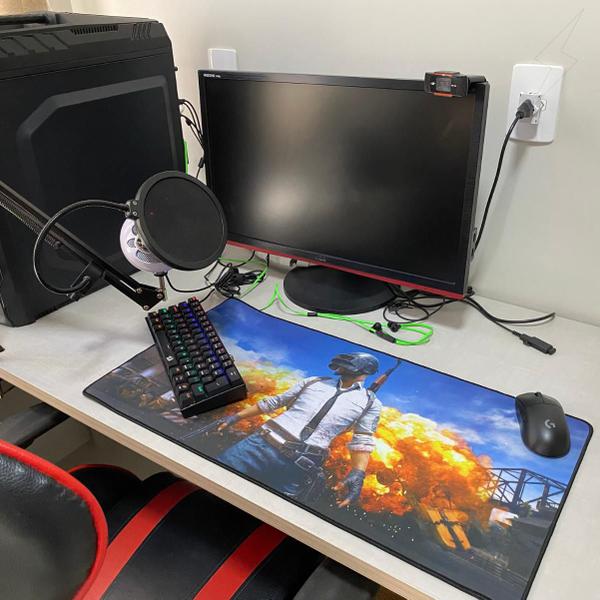 Imagem de Mouse Pad Gamer Extra Grande 70 X 35 Cm Superfície Suave