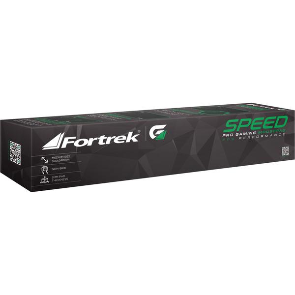 Imagem de Mouse Pad Gamer Fortrek Speed MPG101 Médio (320X240mm) Preto/Verde - 72691