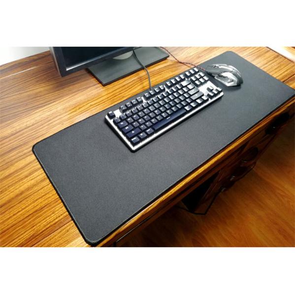 Imagem de Mouse Pad Gamer Grande 70x35cm Speed Emborrachado Borda Costurada Preto