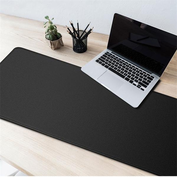 Imagem de Mouse Pad Gamer Grande Barato Tamanho 70x35cm Speed Todo Preto Sem Estampa MP-7035C25