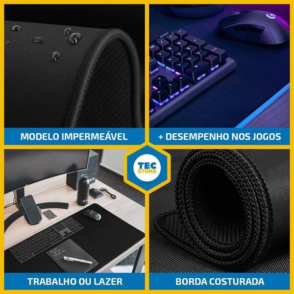 Imagem de Mouse Pad Gamer Grande Desk Pad Borda Costurada 90x40 Mousepad Speed