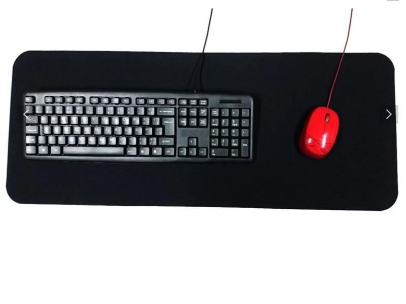 Imagem de Mouse Pad Gamer Grande Preto Liso Sem Estampa 57  X 31cm Pronta entrega