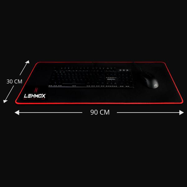 Imagem de Mouse Pad Gamer Grande Preto Liso Sem Estampa Costurada