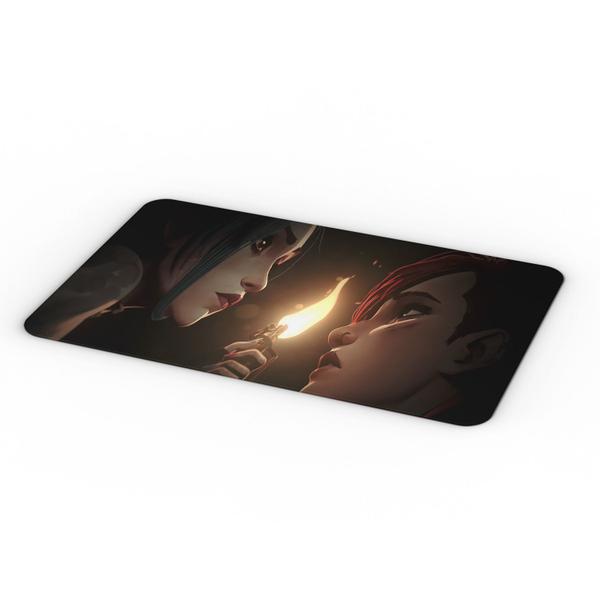 Imagem de Mouse Pad Gamer League of Legends Arcane Jinx e Vi Fogo