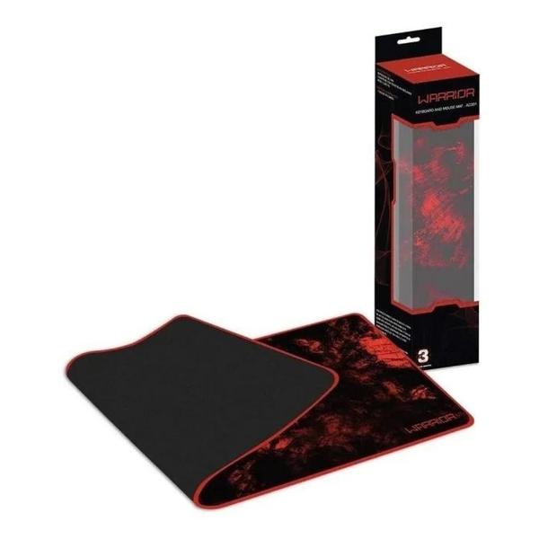 Imagem de Mouse Pad Gamer para Teclado e Mouse Vermelho Warrior Multilaser AC301