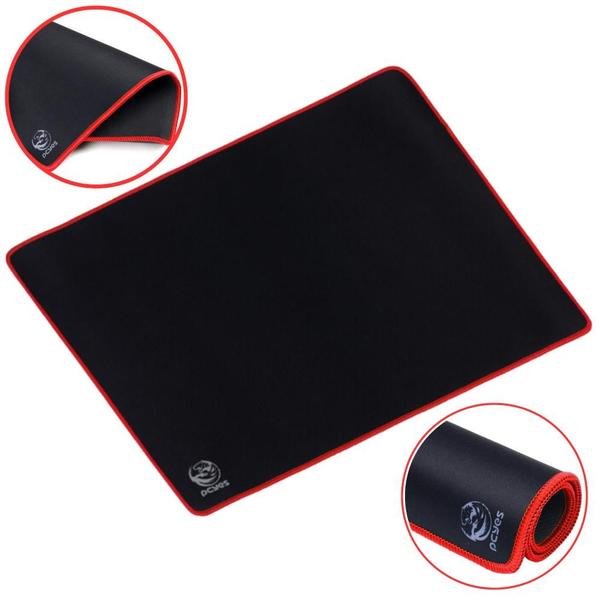 Imagem de Mouse Pad Gamer Pcyes Colors Red Com Base Emborrachada Estilo  Speed 360X300MM Para Teclado Gamer Redragon Razer