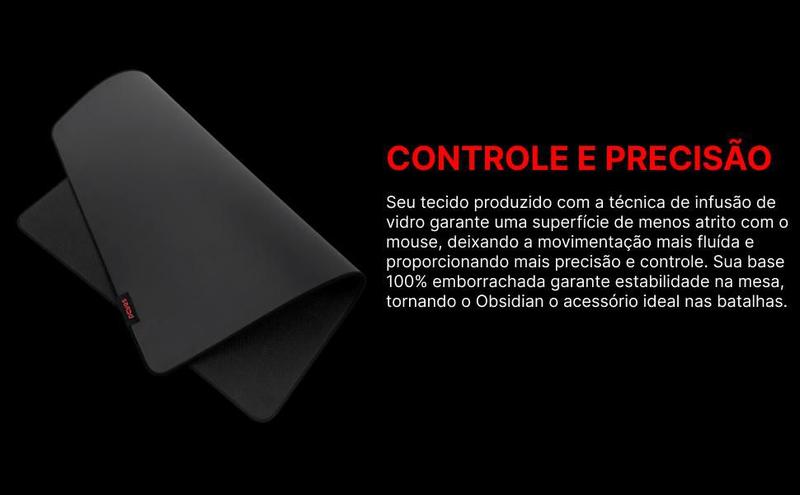 Imagem de Mouse pad gamer pcyes obsidian g2d 500x400mm - tecido com infusão de vidro - pempg2d