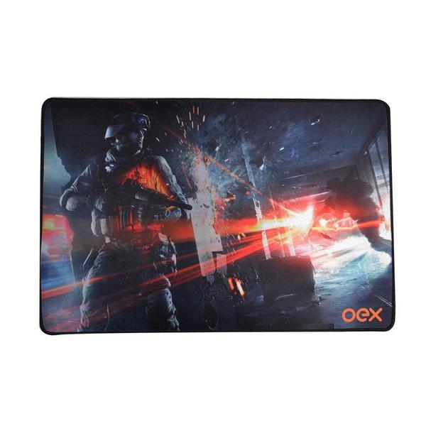 Mouse Pad Gamer Profissional Antiski Grande 50x33 Oex Mp301 Imagem de Mouse Pad Gamer Profissional Antiski Grande 50x33 Oex Mp301