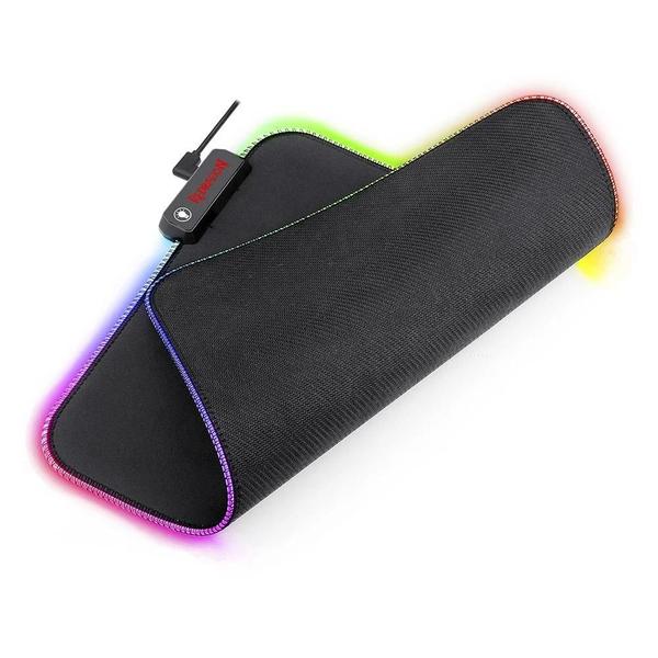 Imagem de Mouse Pad Gamer RGB Redragon Pluto Médio Preto 330x260 - P026