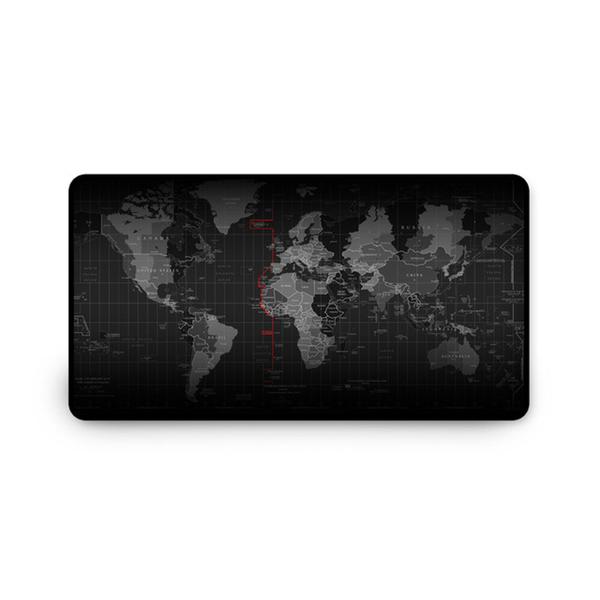 Imagem de Mouse Pad Gamer Speed Extra Grande 90x50 cm - Mapa Mundi Preto