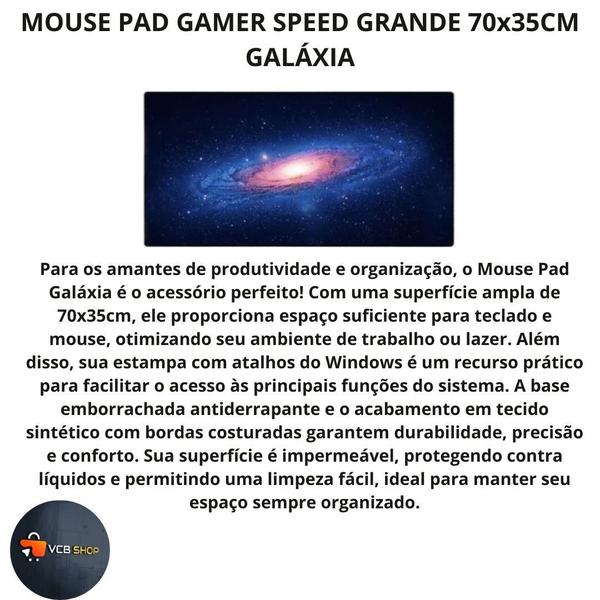 Imagem de MOUSE PAD GAMER SPEED GRANDE 70x35CM - GALAXIA