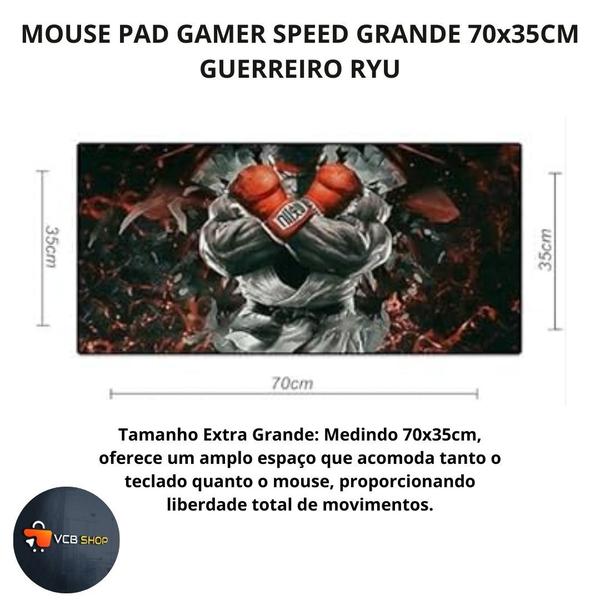 Imagem de MOUSE PAD GAMER SPEED GRANDE 70x35CM - GUERREIRO RYU