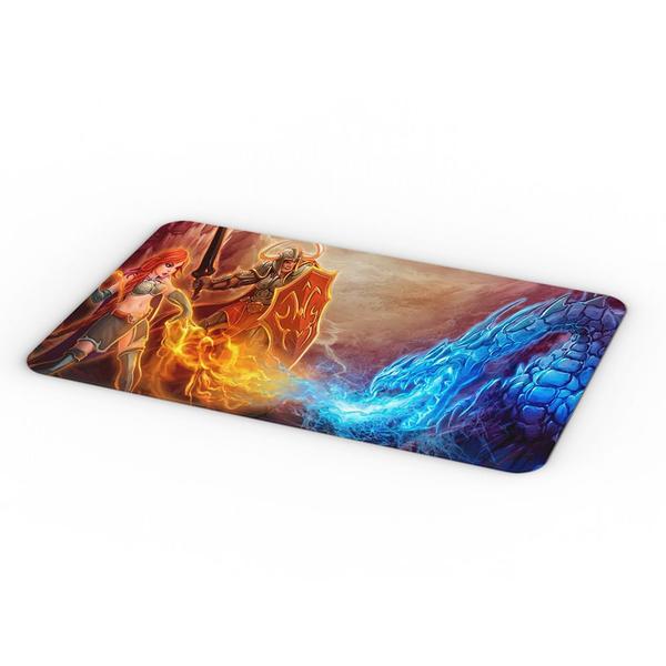 Imagem de Mouse Pad Gamer Tibia Batalha Dragão Azul