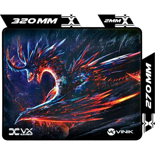 Imagem de Mouse Pad Gamer Vinik Vx Gaming Dragon Base Emborrachada