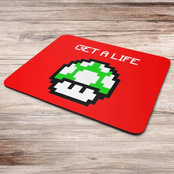 Imagem de Mouse Pad Geek Gamer - Cogumelo Pixel Get a Life