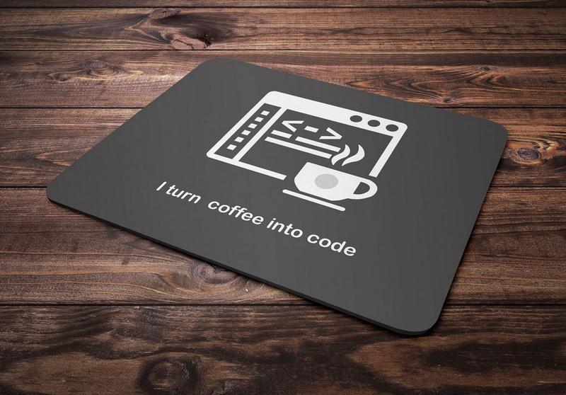 Imagem de Mouse pad I Turn Coffee Into Code