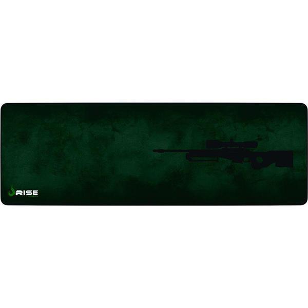 Imagem de Mouse Pad Largo Bordas Costuradas Gaming Sniper Preto Rise Mode Extended