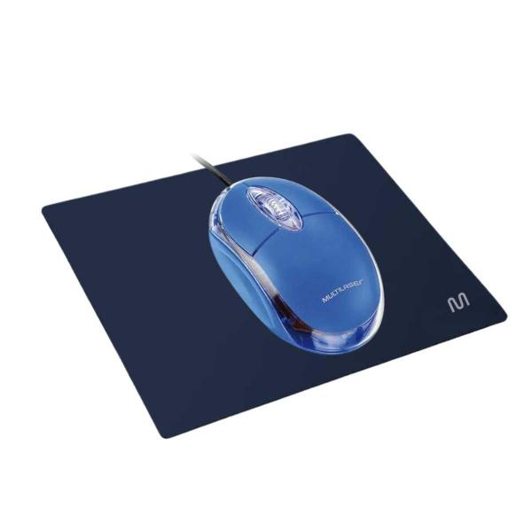 Imagem de Mouse Pad Multilaser Slim Base de Borracha AC066 Azul Escuro