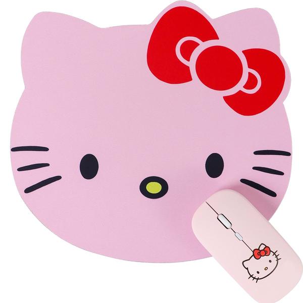 Imagem de Mouse Pad NTSEOT Kawaii Hello Kitty para computador e laptop rosa