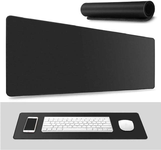 Mouse pad para jogos tamanho grande XXL (31,50 11,81 0,12 pol), tapete de mesa para jogos,Superfície lisa resistente à águaMouse pad de teclado estendido espesso com base de borracha antiderrapante, bordas costuradas duráveis Black - HUOGUO Imagem de Mouse pad para jogos tamanho grande XXL (31,50 11,81 0,12 pol), tapete de mesa para jogos,Superfície lisa resistente à águaMouse pad de teclado estendido espesso com base de borracha antiderrapante, bordas costuradas duráveis Black