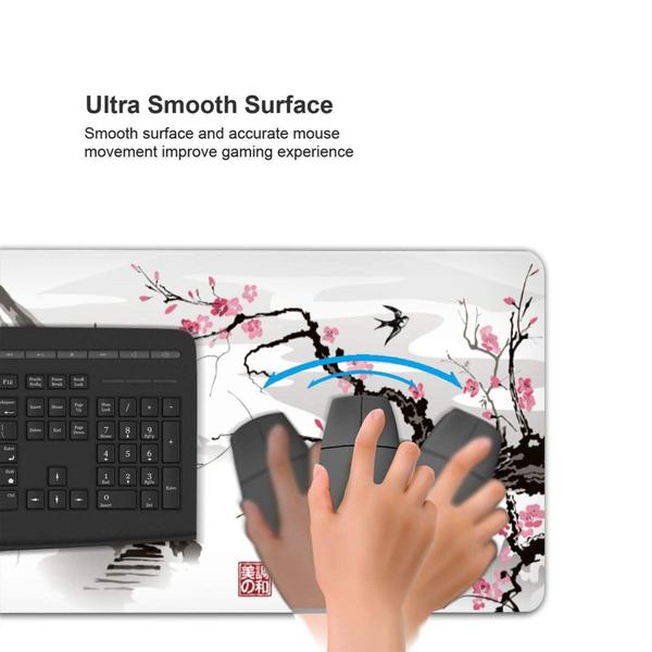 Imagem de Mouse Pad para jogos YISHOW Japanese Cherry Blossom White XL