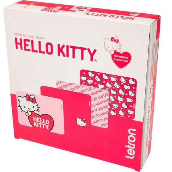 Imagem de MOUSE PAD SLIM HELLO KITTY ESTAMPA SORTIDA 22x18CM CAIXA 20 UNIDADES LETRON - LEONORA