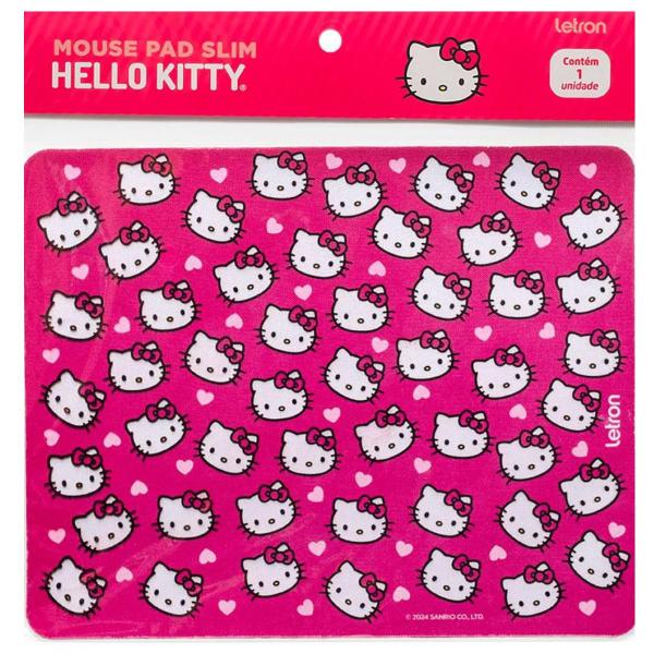 Imagem de MOUSE PAD SLIM HELLO KITTY ESTAMPA SORTIDA 22x18CM CAIXA 20 UNIDADES LETRON - LEONORA