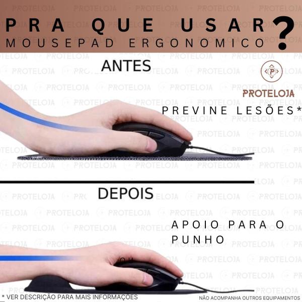 Imagem de Mouse Pad Sortido Ergonomico Com Apoio de Pulso Confortavel Para Escritorio Home Office Gamer 