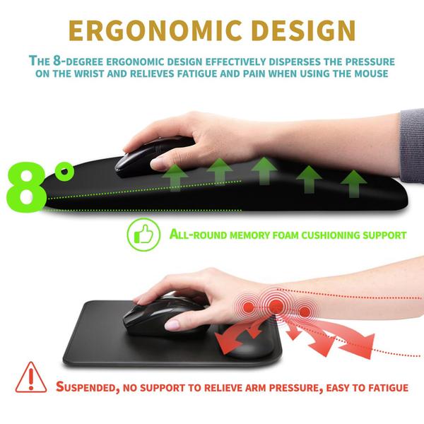 Imagem de Mouse Pad Wrist Support Hokafenle Design de massagem ergonômica