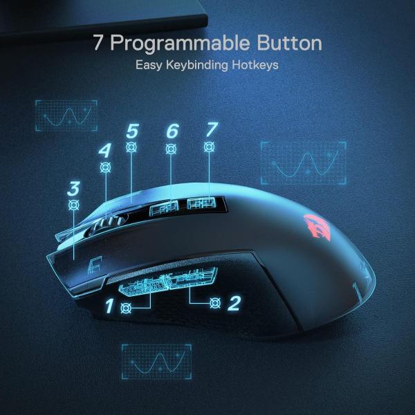 Imagem de Mouse Para Jogo Sem Fio Redragon  Redragon M693 Trident